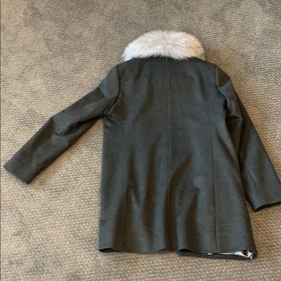 Wool coat with Natural Fox Trim - Picture 2 of 6